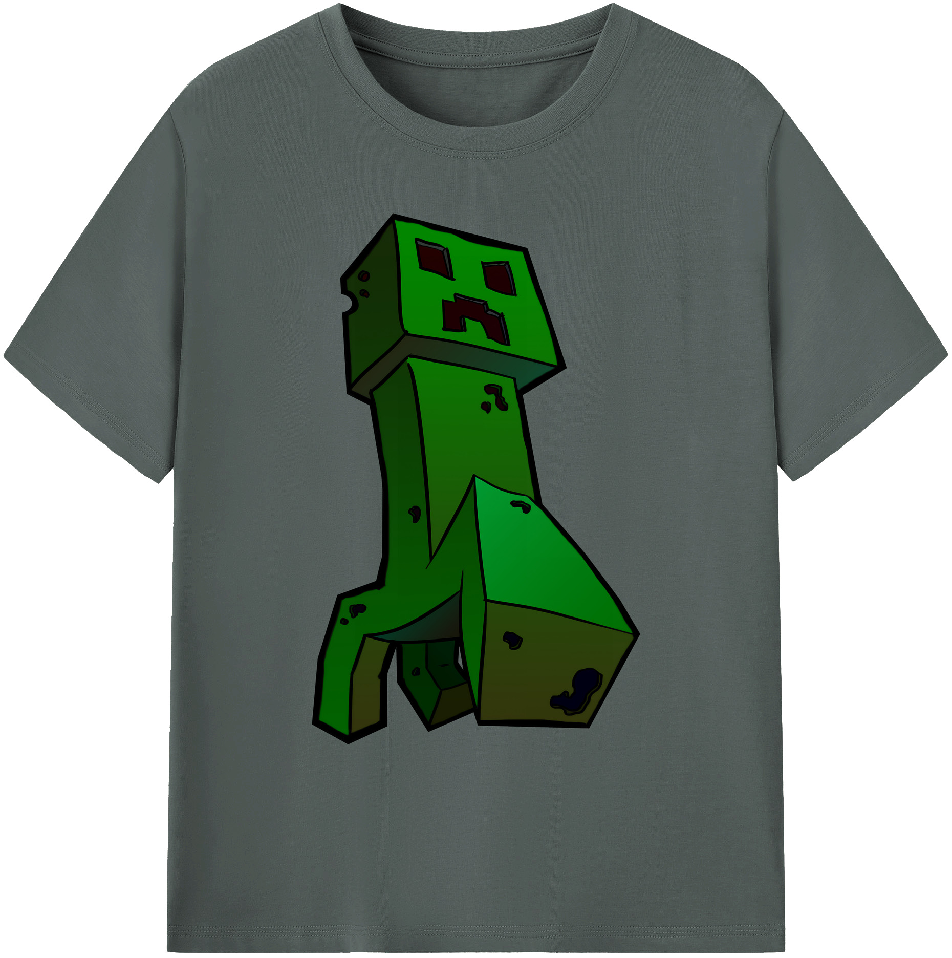 （画像用） マインクラフト ブロックの世界 Minecraft MC Block world 綿100％ メンズ半袖Tシャツ｜肌触りやわらか＆通気性